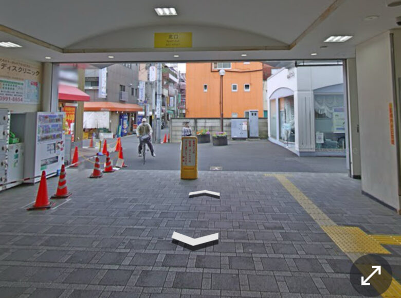 小池百合子の自宅までの経路の画像